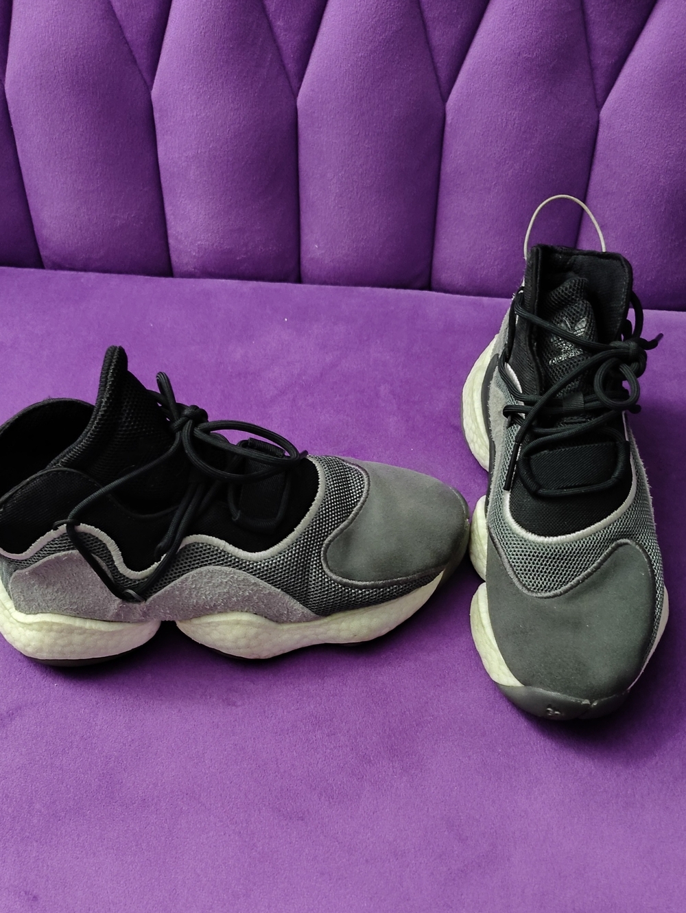 Crazy 8 Adidas Chunky Gray and Black Athletic Sneakers